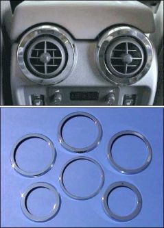 Hi-Tech Hummer H2 & SUT A/C Heat Vent Trim Ring Set (6pcs)