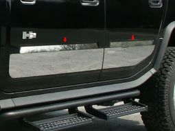 HPW Hummer H2 Stainless Steel 4 Piece Door Insert Trim Kit