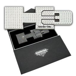 Iced Out Emz Chrome Swarovski crystal encrusted Hummer H3 logo badge (Each)