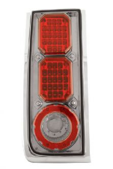 Hummer H2 Crystal Clear LED Chrome Tail lights Chrome with Smoked Lense  for 03-UP