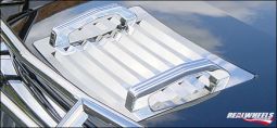 Real Wheels Hummer H2 & SUT Stainless Steel OverThePocket 7Louver Top Grille With Grooved Billet Alu