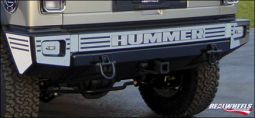 Real Wheels Hummer H2 Stainless Steel Slotted Rear Upper Bumper Overlay Kit