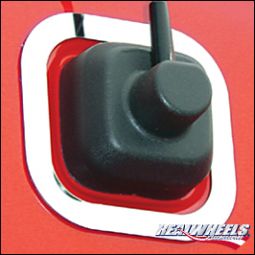 Real Wheels Stainless Steel Antenna Surround each