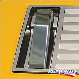 Real Wheels H2 & SUT Billet Aluminum Smooth Hood Handles (on factory top grille)  per pair