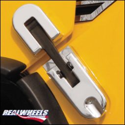 Real Wheels H2 & SUT Billet Aluminum Custom Oversized Hood Latches with stainless steel