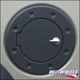 Hummer H3 Real Wheels Billet Black Powder Coated Smooth NonLocking Fuel Door each