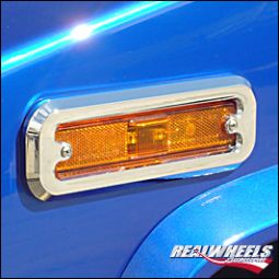Real Wheels H2 & SUT Billet Aluminum Oversized Side Marker Light Covers  per 4pc