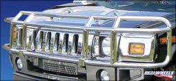 Real Wheels Hummer H2 & SUT Stainless Steel Double Tier Wrap Around Brush Guard Without Inserts