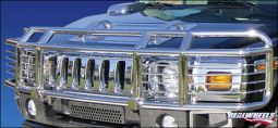 Real Wheels Hummer H2 & SUT Stainless Steel Double Tier Wrap Around Brush Guard With Inserts
