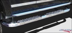 Real Wheels Stainless Steel Bent Tube With Stepup Kit Steps and Stainless Steel Sport Rails per set