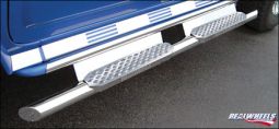 Real Wheels Hummer H2 & SUT Stainless Steel Straight Tube with Stainless Steel Step, Stainless Steel