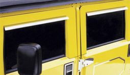 Real Wheels Hummer H1 Stainless Steel Window Rain Guards (Set Of 4) 5745631