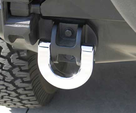 Pro One H2 Hummer Smooth Chrome Billet Rear Tow Loops Pr. Hummer