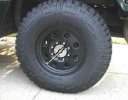 Cepek G.T. Hummer H1 17" x 8.5" Black Powder Coated Wheel