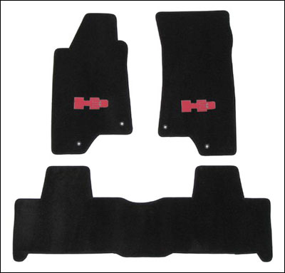 Predator Motorsports Hummer H3 Carpet Mat Set Red H3 Logo: Hummer Parts ...