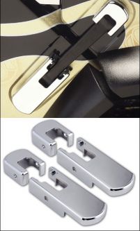 Pro One H2 Smooth Chrome Billet Hood Latches, Pr.