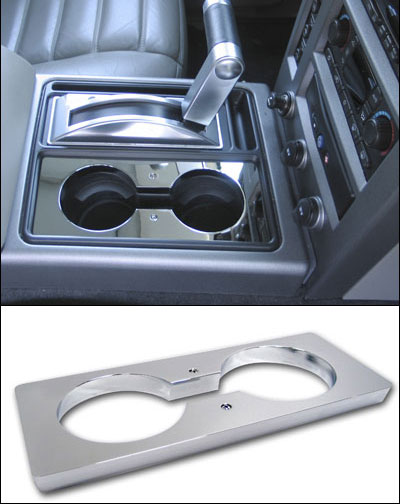 Pro One H2 Smooth Chrome Billet Cup Holder Insert: Hummer Parts Club